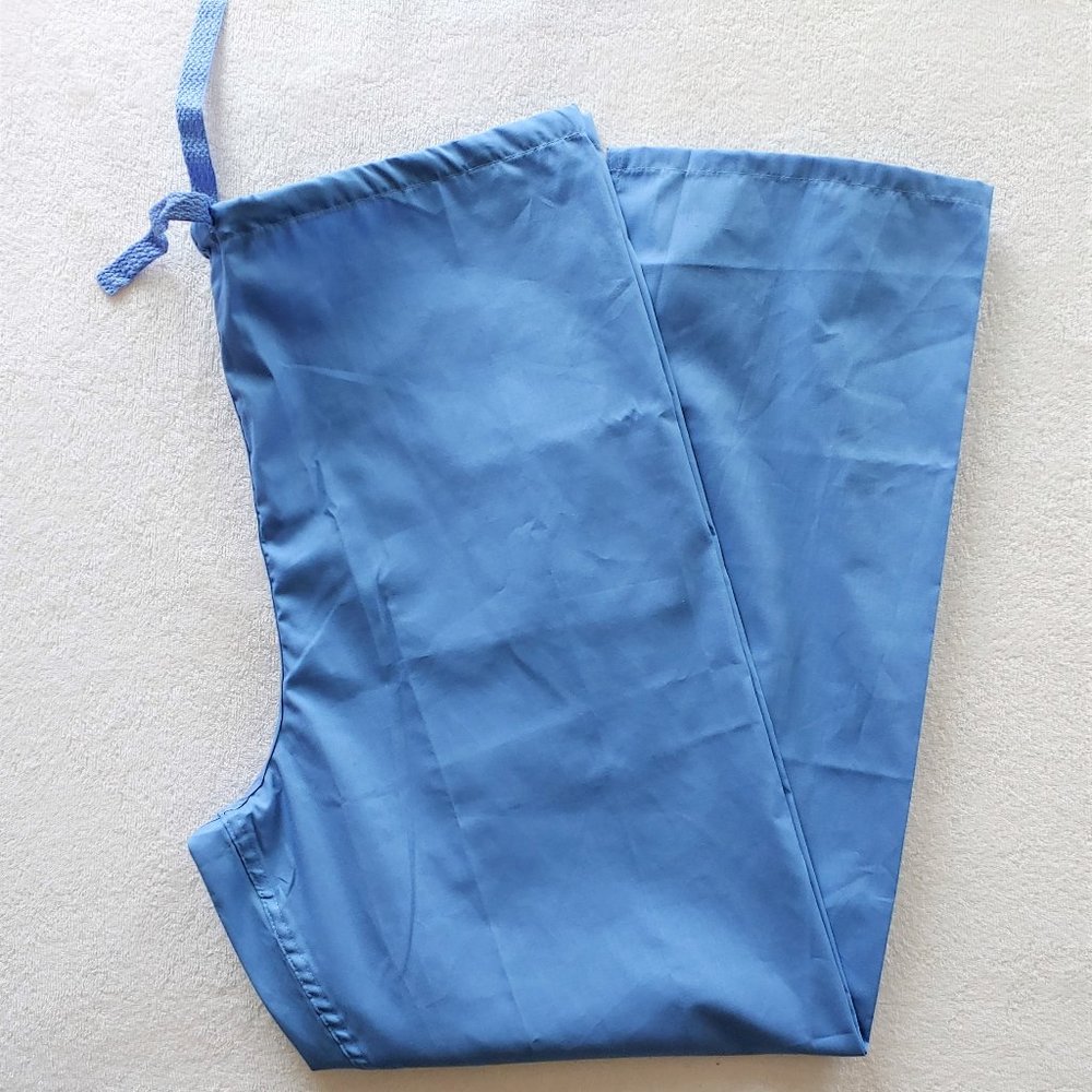 Unisex Surgical Scrub Set Drawstring Pants Blue S